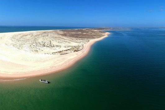 passeio de barco com as várias experiências na Ria Formosa